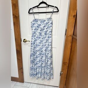 Trixxi Blue Floral Tiered Midi Dress Size M
